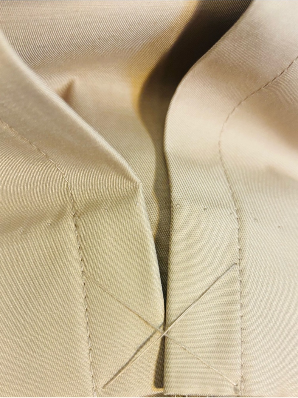 NWOT London Fog Beige Double-Breasted Trench Coat with Waist Tie - Picture 11 of 11